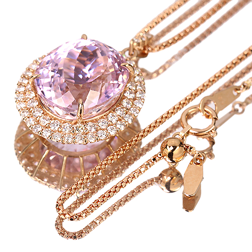 第333回抽選販売＞クンツァイト 16.5ct ダイヤモンド 1.2ct ピンク