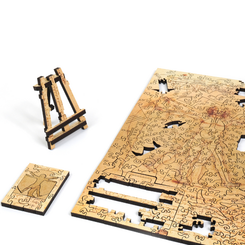 巨匠の破片 ダ・ヴィンチ パズルとフレームのセット – ご褒美パズル