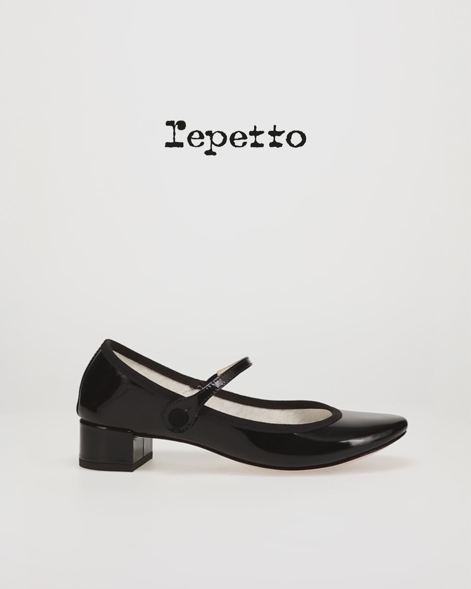 Rose Mary Janes Patent Black | Repetto