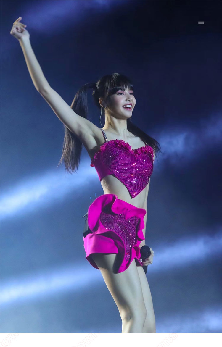 BLACKPINK リサ 衣装 通販 アイドル ダンス服 ハートマーク トップス