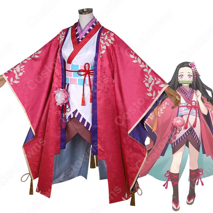 鬼滅 陰陽師 竈門禰豆子（かまどねずこ） 焔火の夜 コスプレ衣装 『鬼