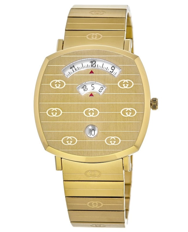 Gucci Grip Yellow Gold Stainless Steel Unisex Watch YA157409