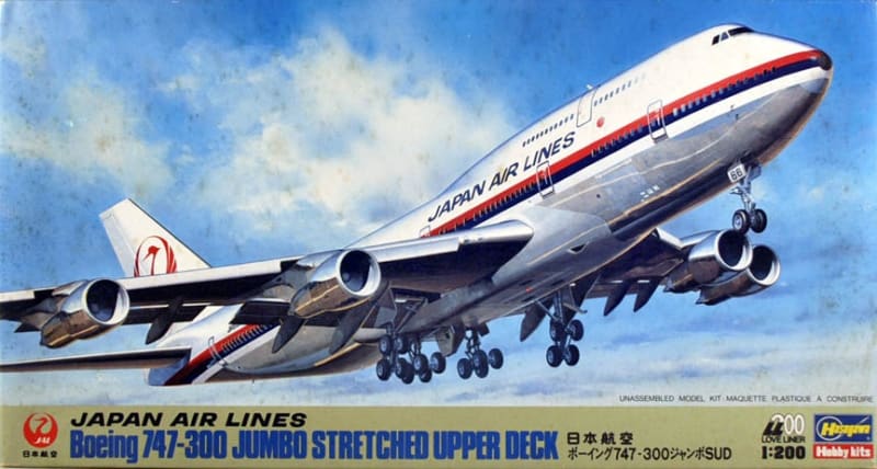 Hasegawa #LD6 1/200 Boeing 747-300 Jumbo Stretched Upper Deck - JAL