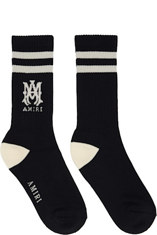 AMIRI: ブラック MA Stripe ソックス | SSENSE 日本