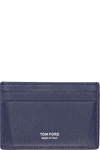 TOM FORD: ネイビー Elongated T Line カードケース | SSENSE 日本