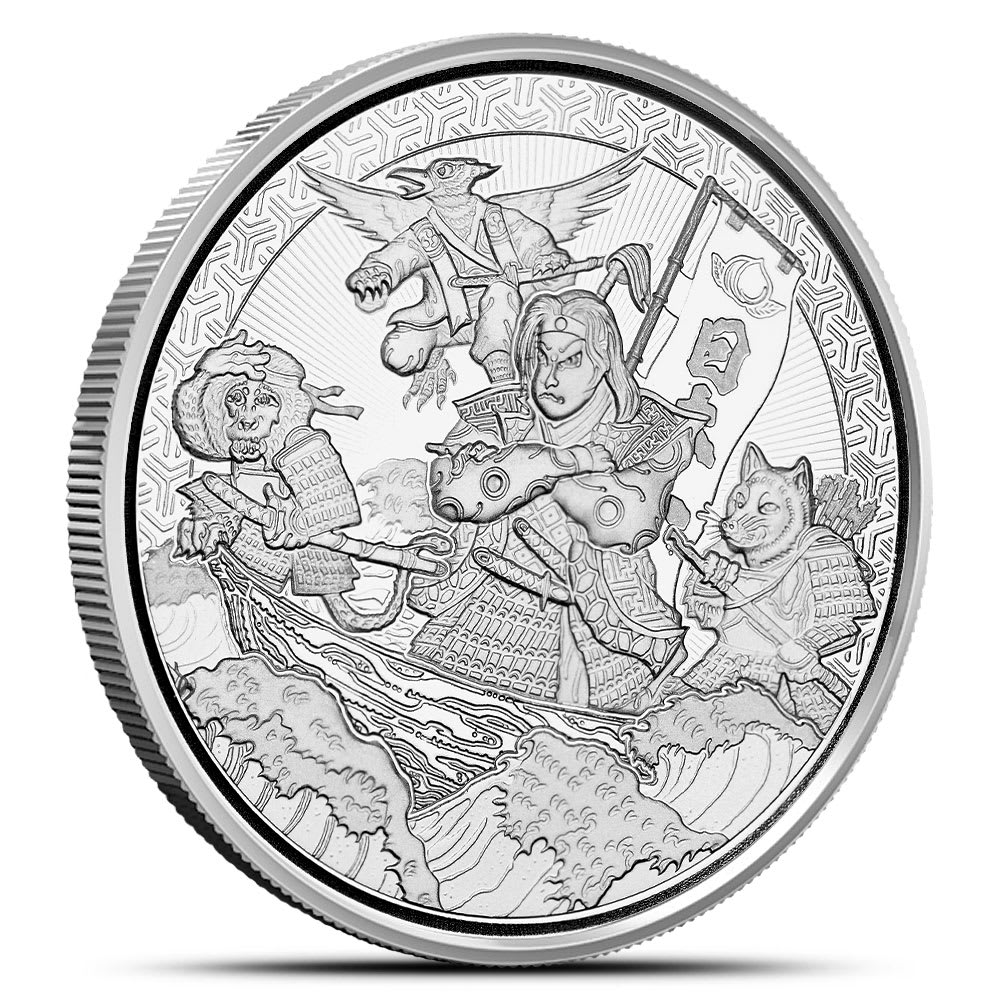Samoa Momotaro Onto Demon Island in Anime Silver Coin - Provident