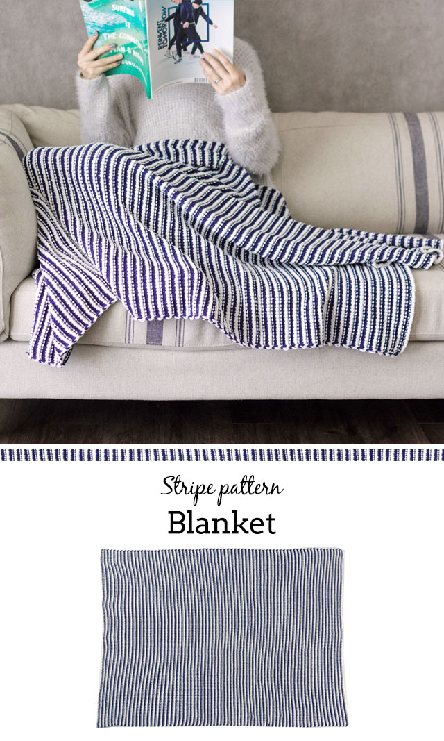 ブランケット ボーダー ストライプ 約100×140cm (66610)【生活雑貨の