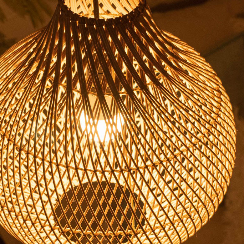 ランプシェード ペンダントランプ 照明 ラタン 籐 ランプ ライト