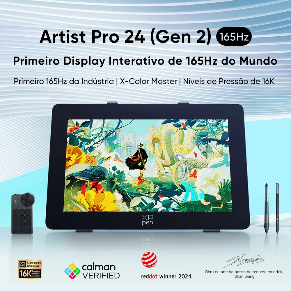 XPPen Artist Pro 24 (Gen 2) Tela 165Hz Display Interativo | XPPen