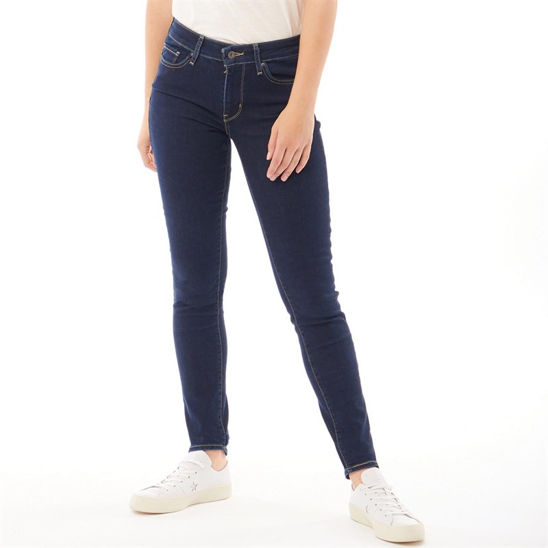Levi's Dames 711 Skinny Jeans Donker Wash