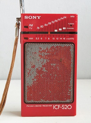 SONY ICF-S20 FM/AM ポケットラジオ color: 赤