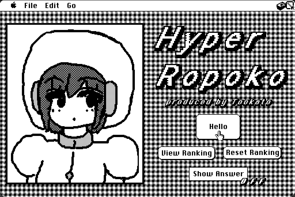 オールドマックのHyperCard用クイズゲーム『HyperRopoko』がリリース