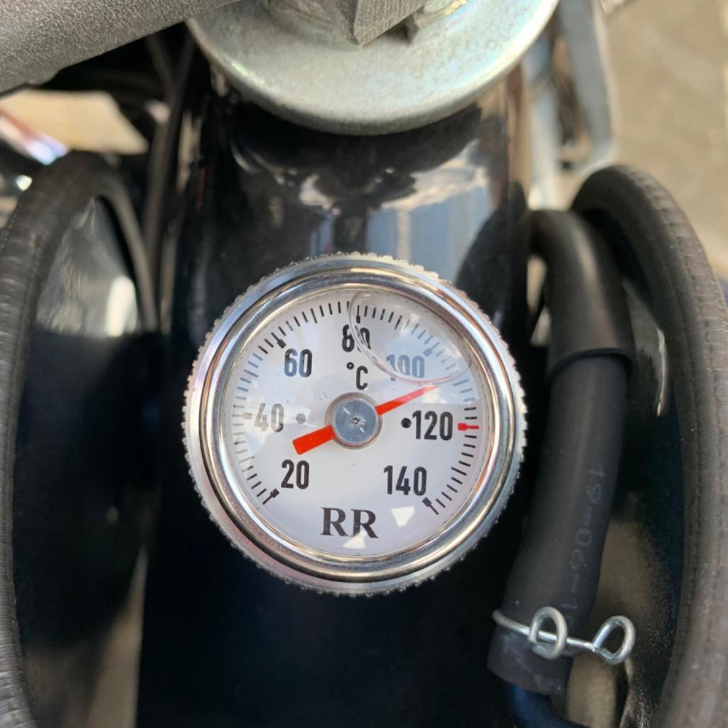 クリスマス限定値下げ RR社製 油温計 SR400/SR500 白 RR社 油温計