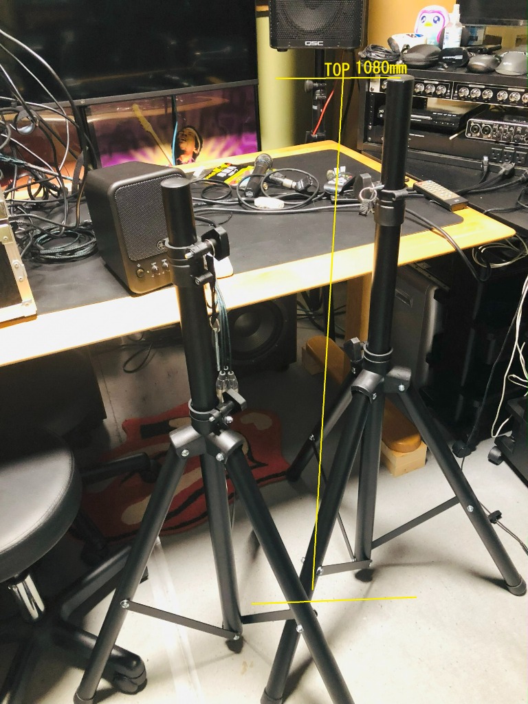 三脚式 PAスピーカースタンド ヒビノ FULL-TEN FT-SST-BK | 35mm径 PA