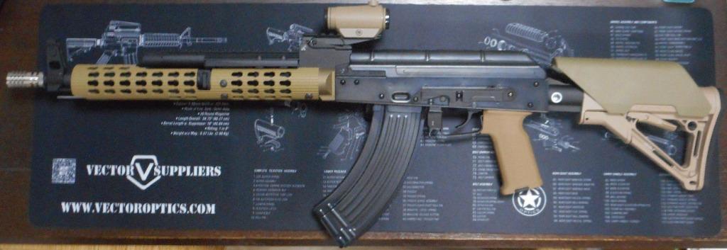 5KU VS-24 AK KeyMod ロング チューブラー ハンドガード for LCT、GHK