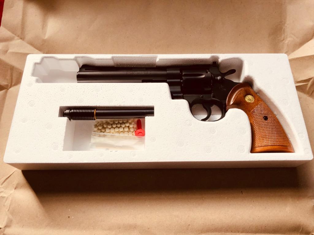 タナカワークス コルトパイソン R-model HW ブラック 6インチ ガスガン