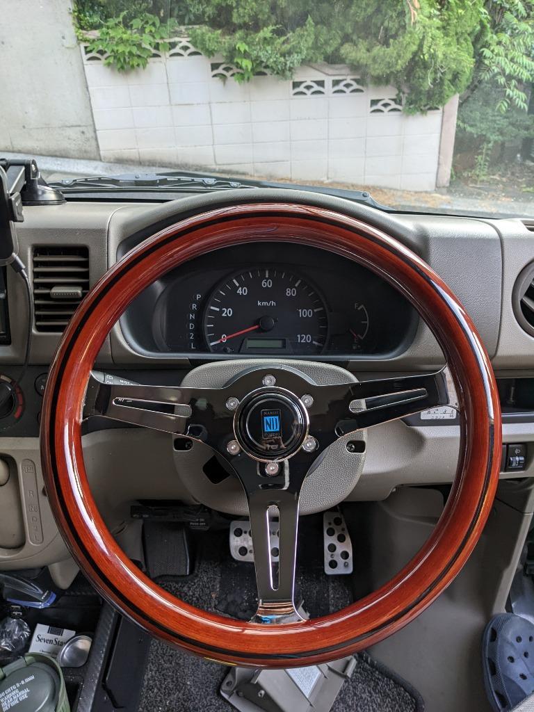 ナルディ タイプ 高級 ウッド ステアリング 35パイ 本杢 : エス