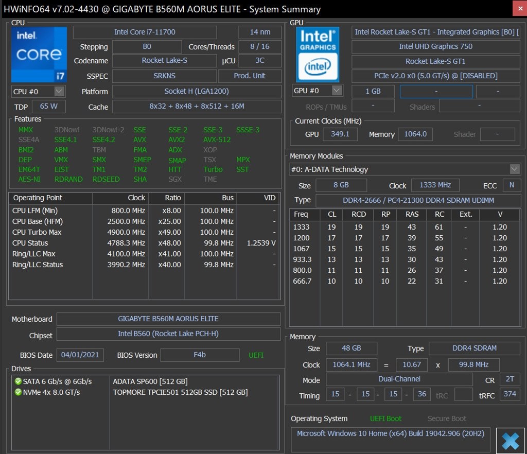 コストパフォーマンスが一番の問題点』 インテル Core i7 11700 BOX 81