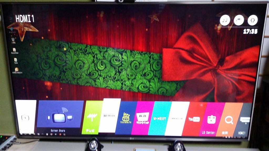 PCモニターとして設置』 LGエレクトロニクス 55UJ6100 [55インチ