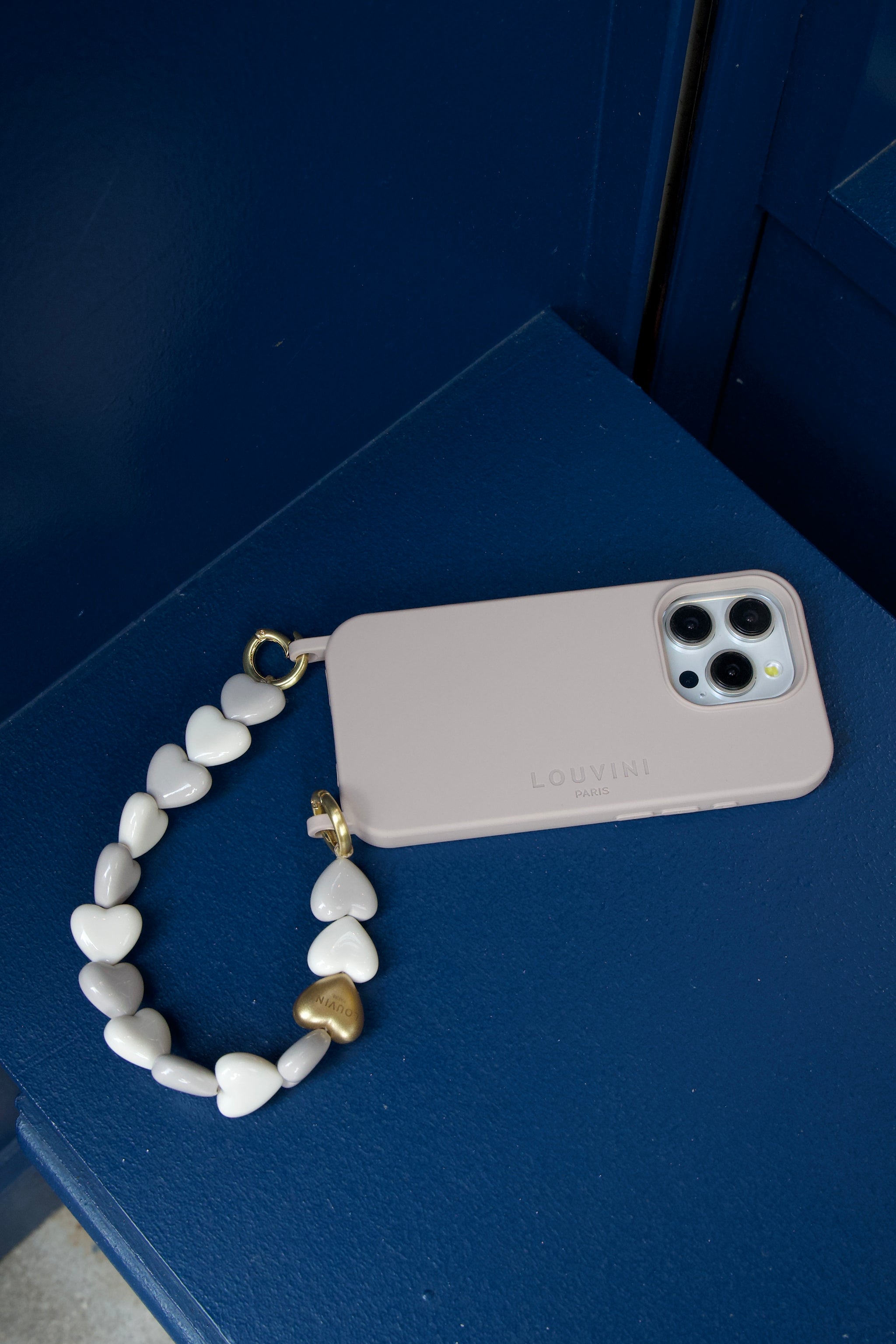 予約販売（3月上旬入荷予定）ハンドストラップ PETIT CUORE GRAY-WHITE