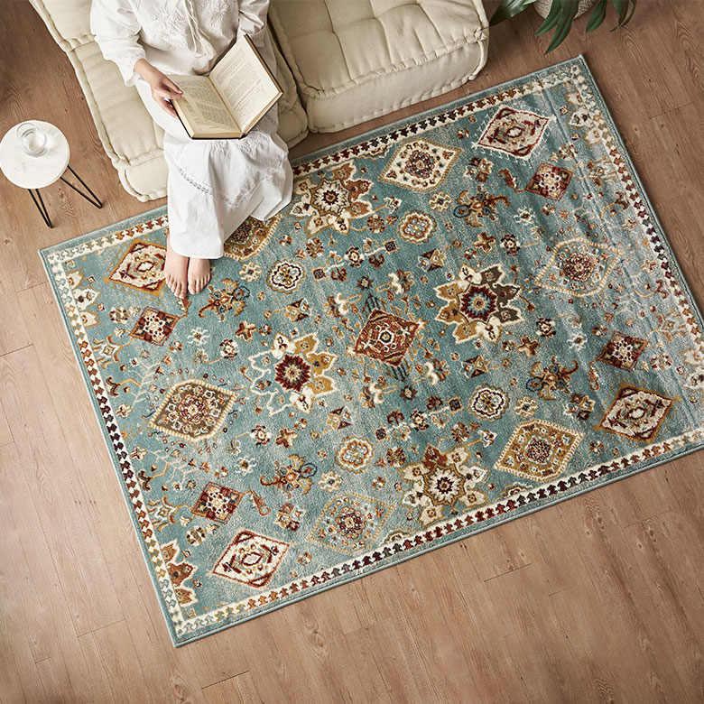 ラグ ラグマット ウィルトン織 クラシック 柄 エジプト製 約 130×190cm