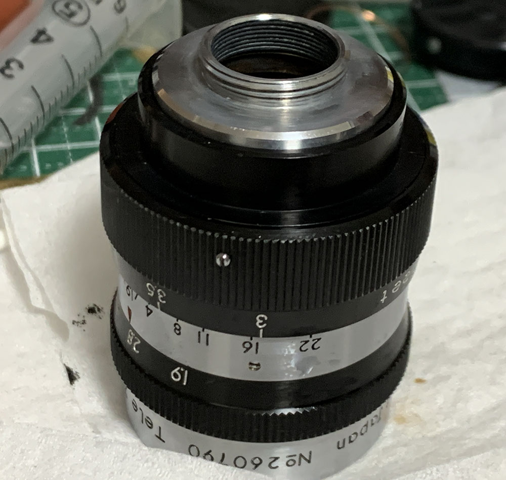 Repair: Tele Zunow Cine 38mm f/1.9 | Richard Haw's Classic Nikon