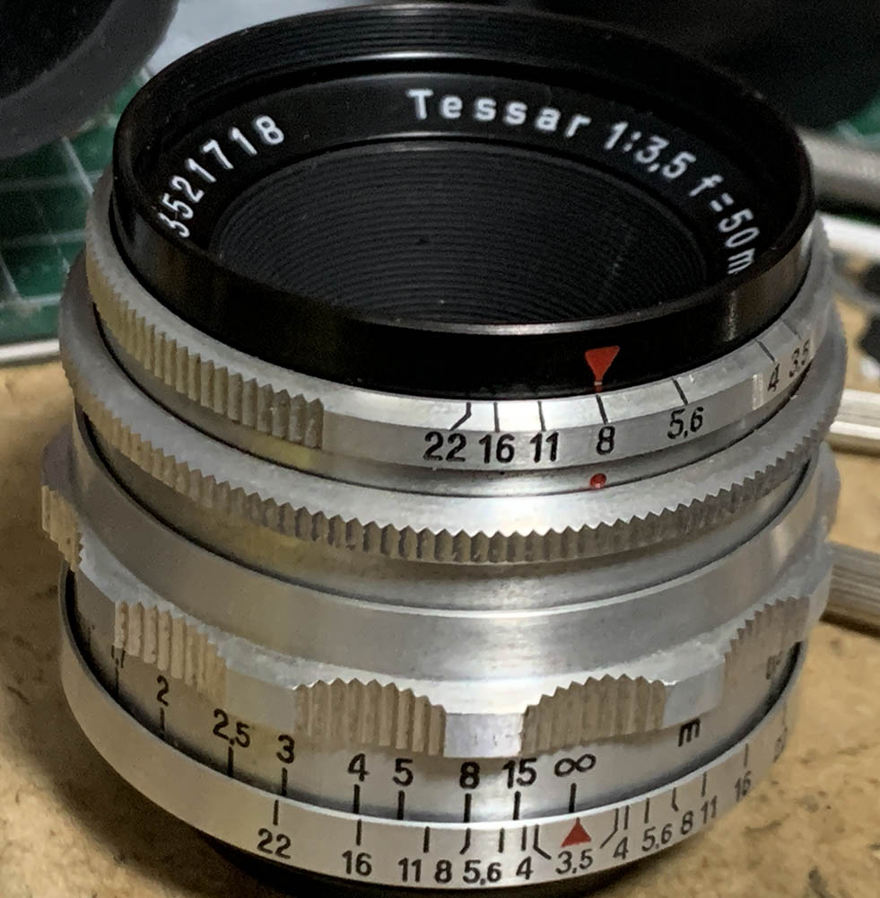 訳あり Carl Zeiss Jena Tessar F3.5 50㎜エキザクタ 訳あり Carl