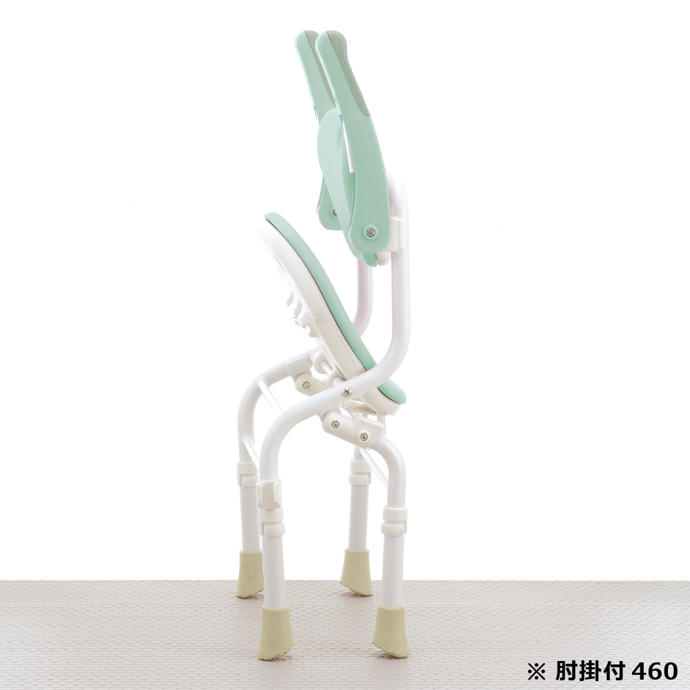 やわらかシャワーチェア クレオ折りたたみ(防カビプラス) 肘掛付520