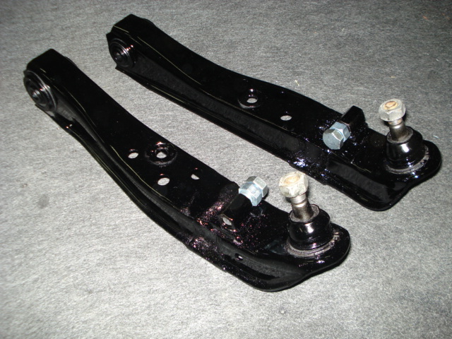 S14，S15！3cm延長フロントロアアーム ストッパー付き 切れ角ナックル