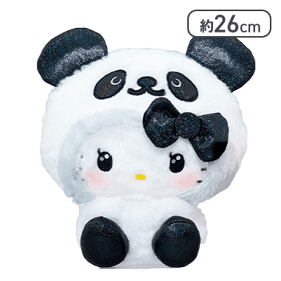 ブラック】パンダ ハローキティ GIRAGIRA♡BIGぬいぐるみ | オンライン