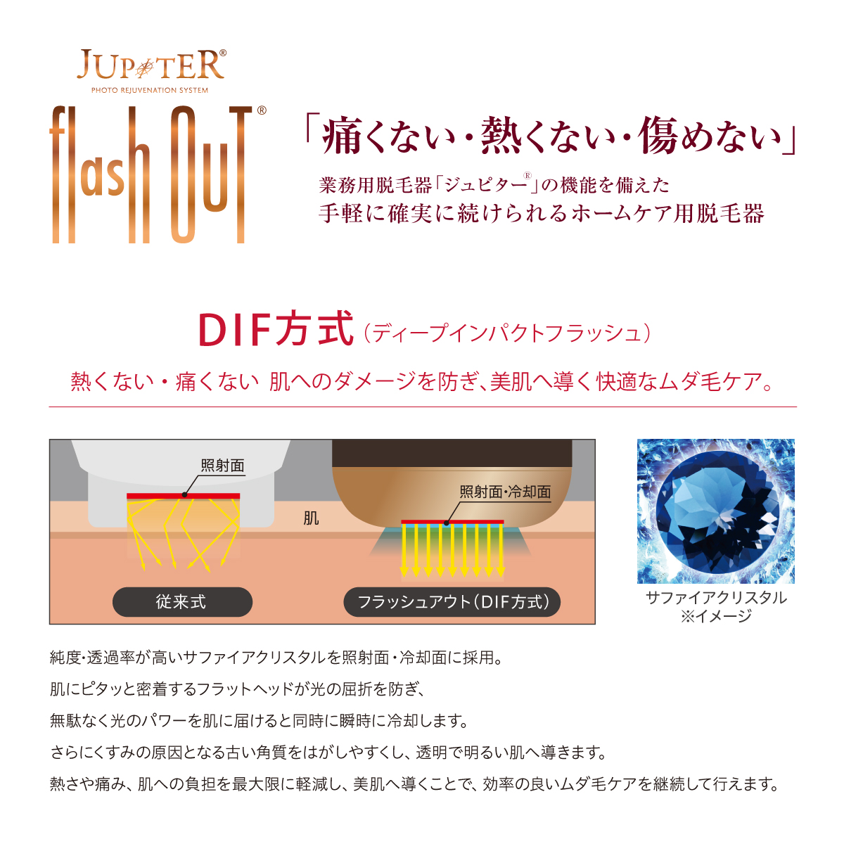 家庭用脱毛器 フラッシュアウト 【日本製】 / RITA