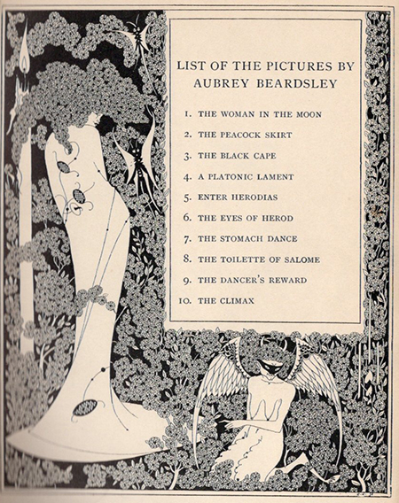 オスカー・ワイルド著『サロメ』オーブリー・ビアズリー画 1894年英語