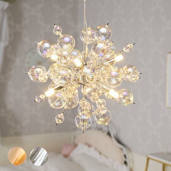 バブルブーケシャンデリア(6灯・電球付き)｜かわいいお姫様インテリア