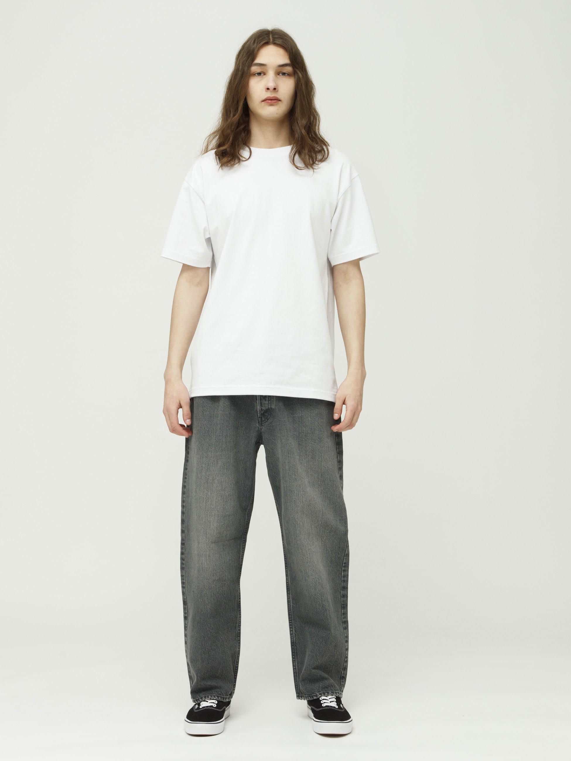 ロバート ワイドフィット ブラックデニムパンツ｜RHC(アールエイチシー