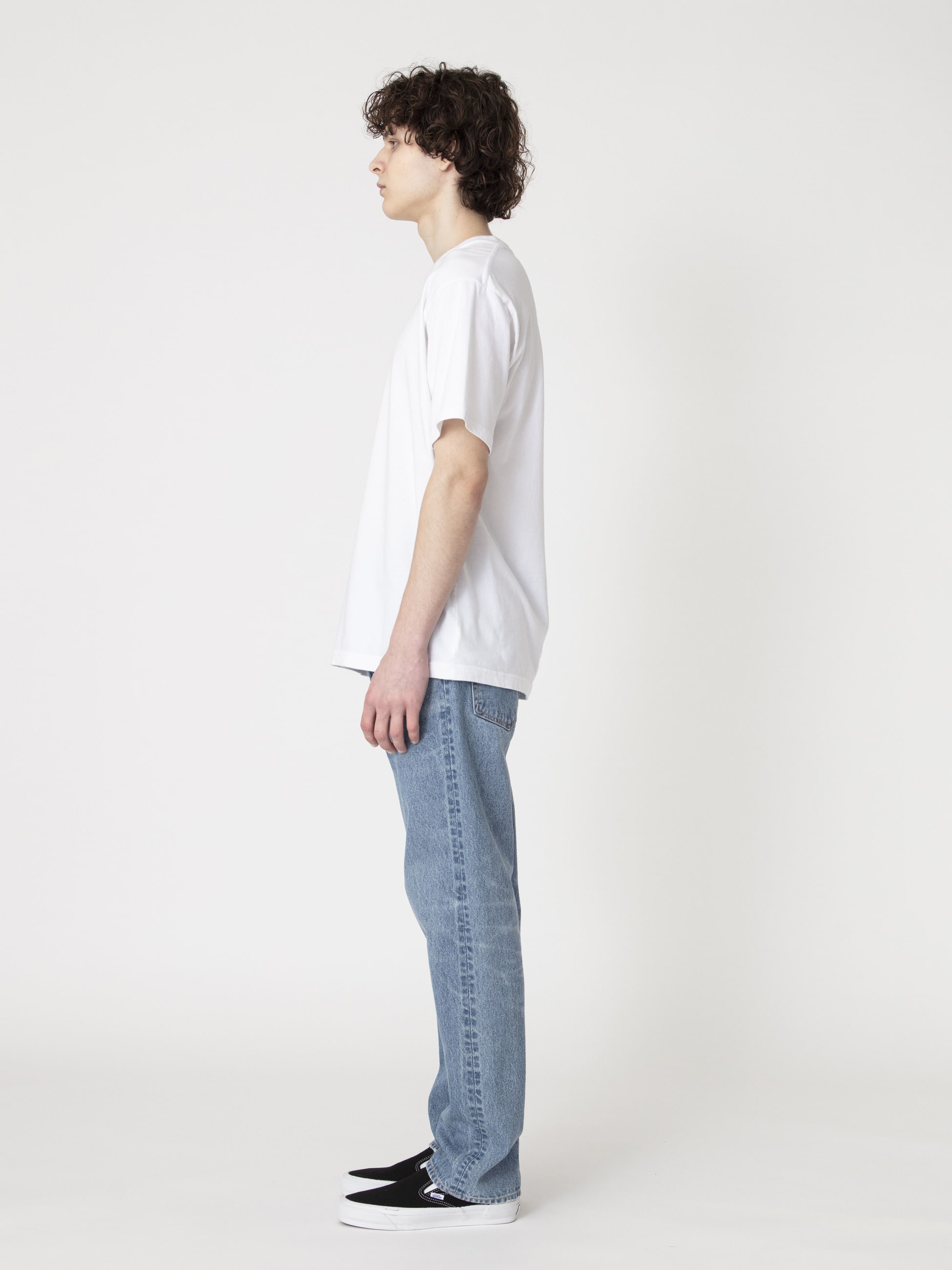 リサイクルコットン ユーズド スリムストレートフィット デニムパンツ