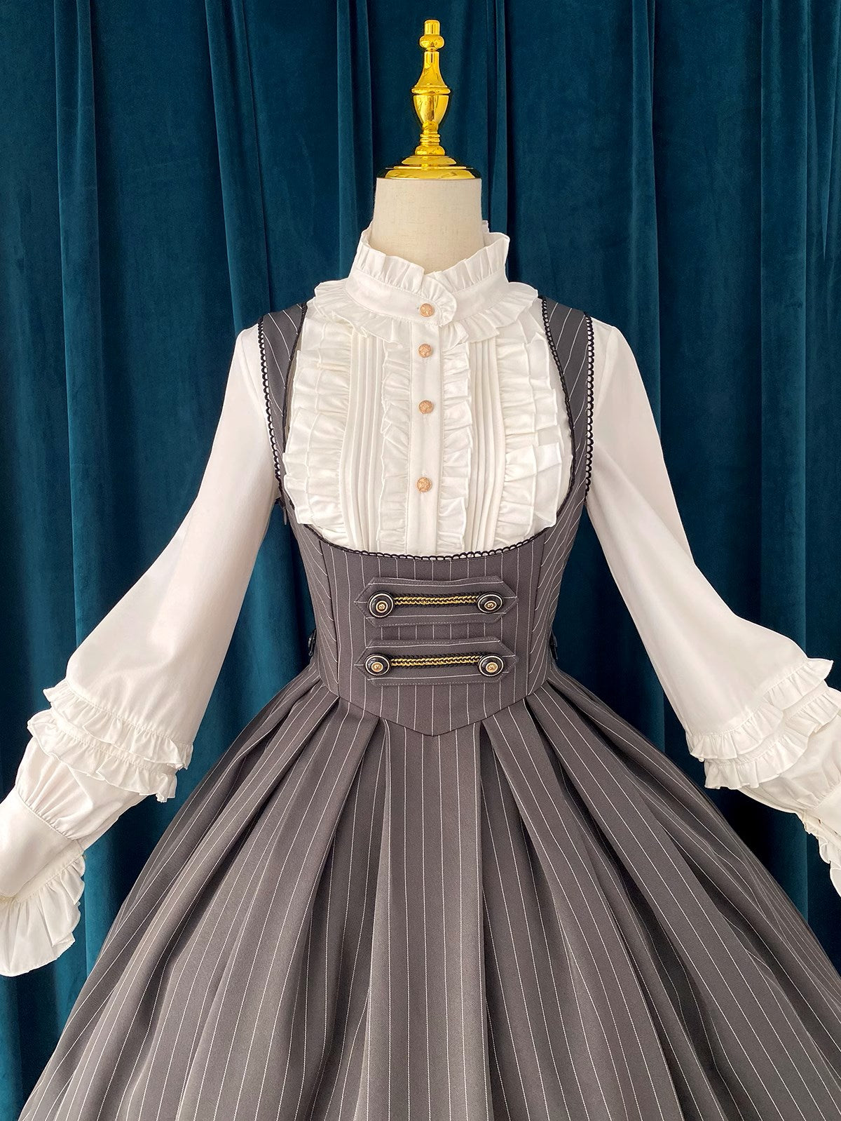 予約販売】Bright Moon コルセットジャンパースカート ストライプ