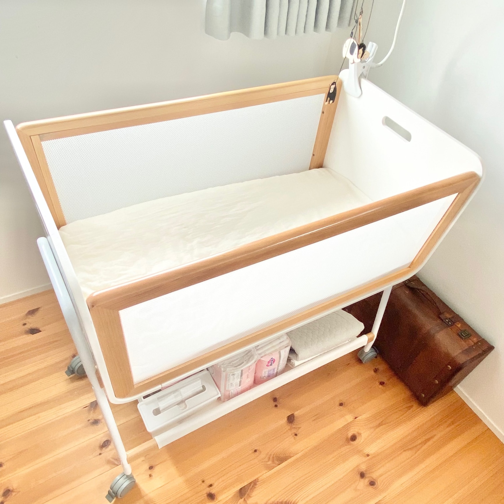 リリワゴン2 ベビーベット ホワイト 大和屋 リリワゴン2 ベビーベッド