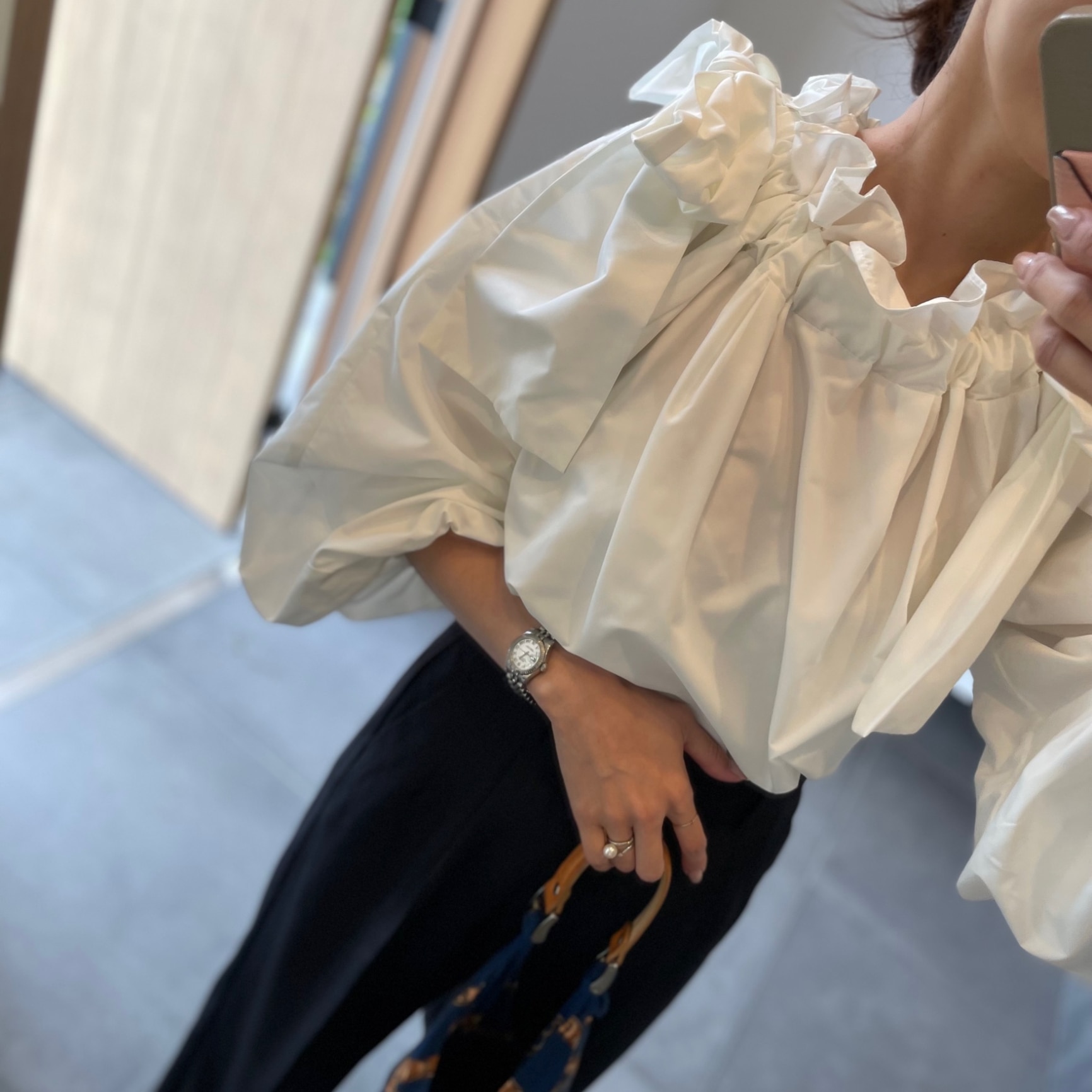 SALE／40%OFF】ショルダーリボンギャザーブラウス CELFORD セル