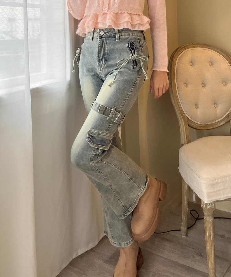 サイドベルトカーゴフレアデニム｜MORE self LOVE モアセルフラブ 商品