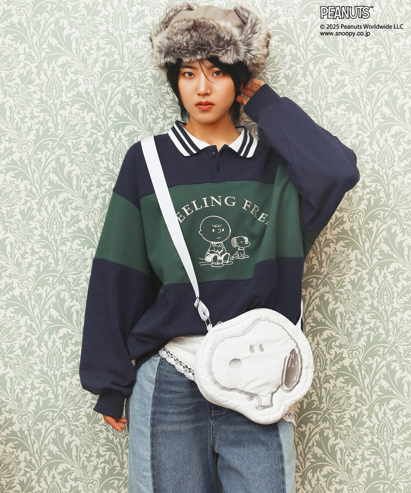 PEANUTSコラボ配色切替プルオーバー｜DOUBLE NAME ダブルネーム 商品