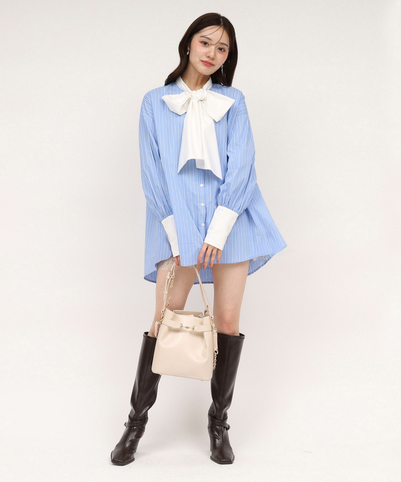 ビッグボウタイストライプシャツ｜ROYAL PARTY ロイヤルパーティー