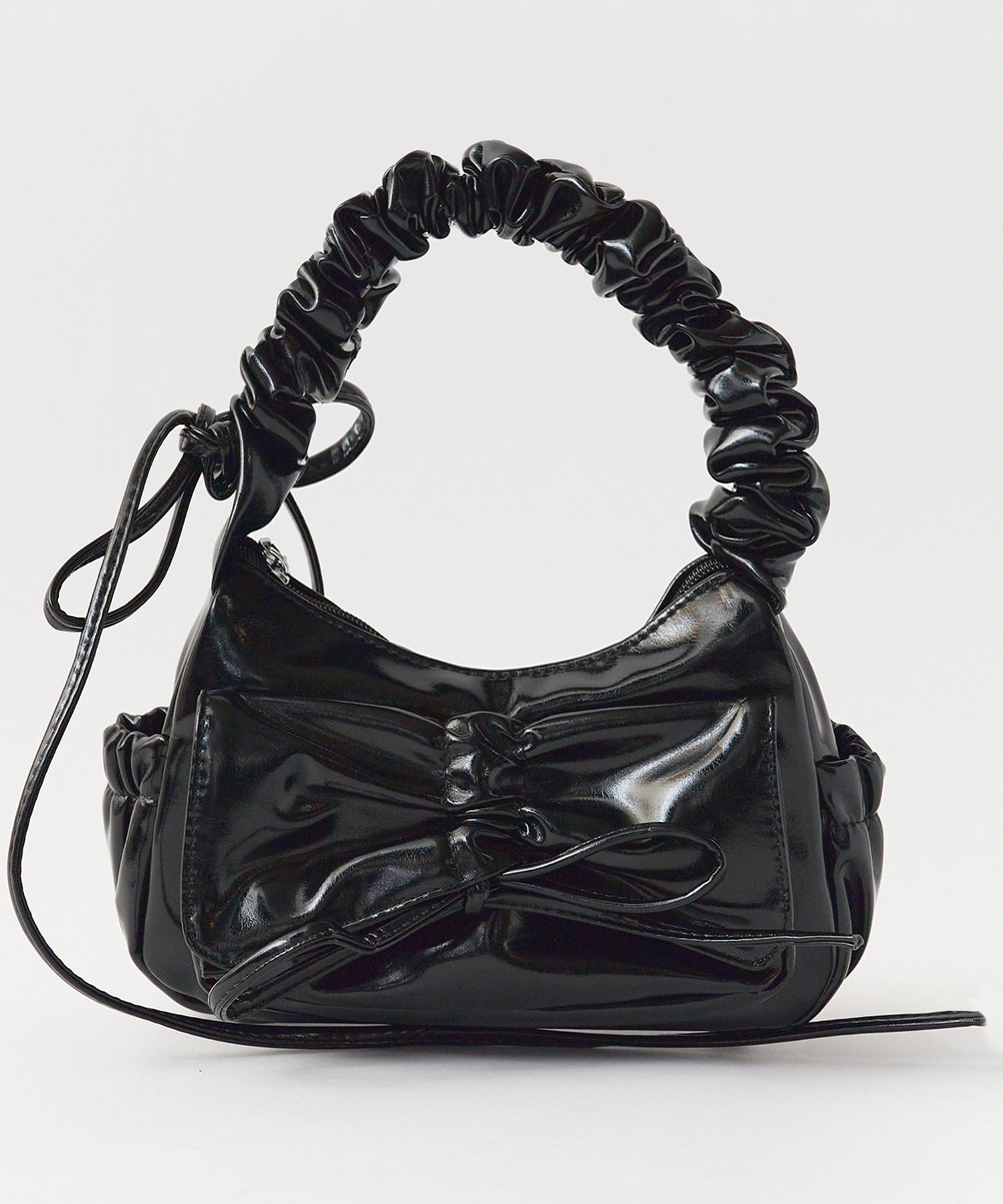 Chick / Ribbon Design Shoulder Bag リボンデザイン ギャザーミニ