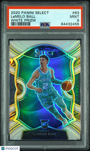 Lamelo Ball - 2020 Panini Select White Prizm Rookie PSA 9