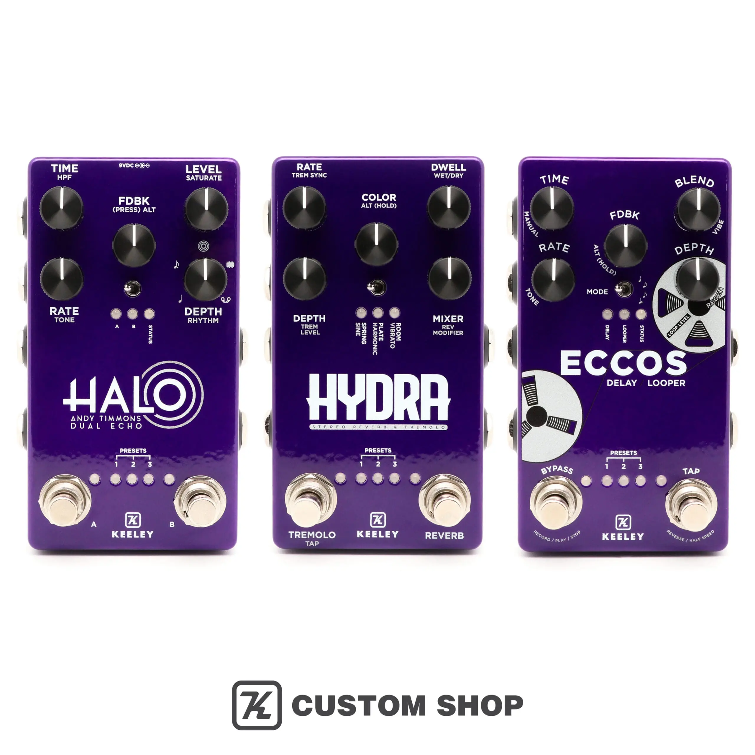 HALO HYDRA ECCOS 2K24 Purple - Keeley Electronics Guitar Effects