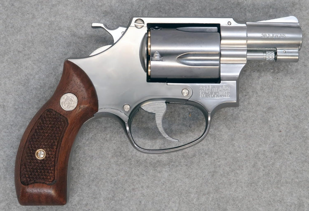 マルシン】S&W M60 2インチ シルバーABS 木製サービスグリップ 6mmBB X