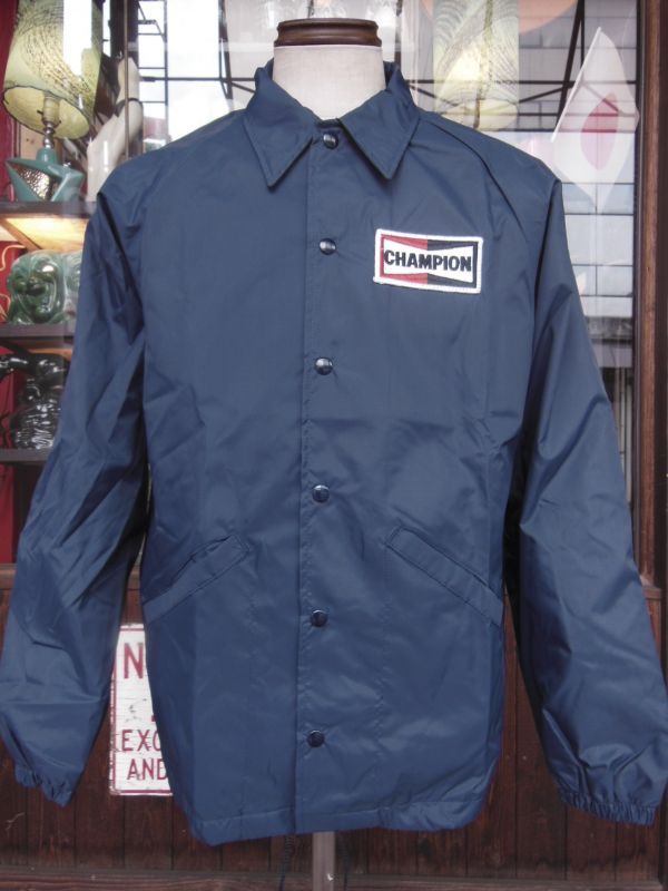 1970'S DEADSTOCK CHAMPION SPARK PLUG NYLON COACH JKT SZ/M - ROCK-A