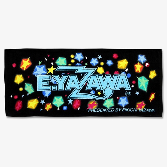 フェイスタオル(ロゴレインボー)ブラック/ブルー｜DIAMOND MOON通信