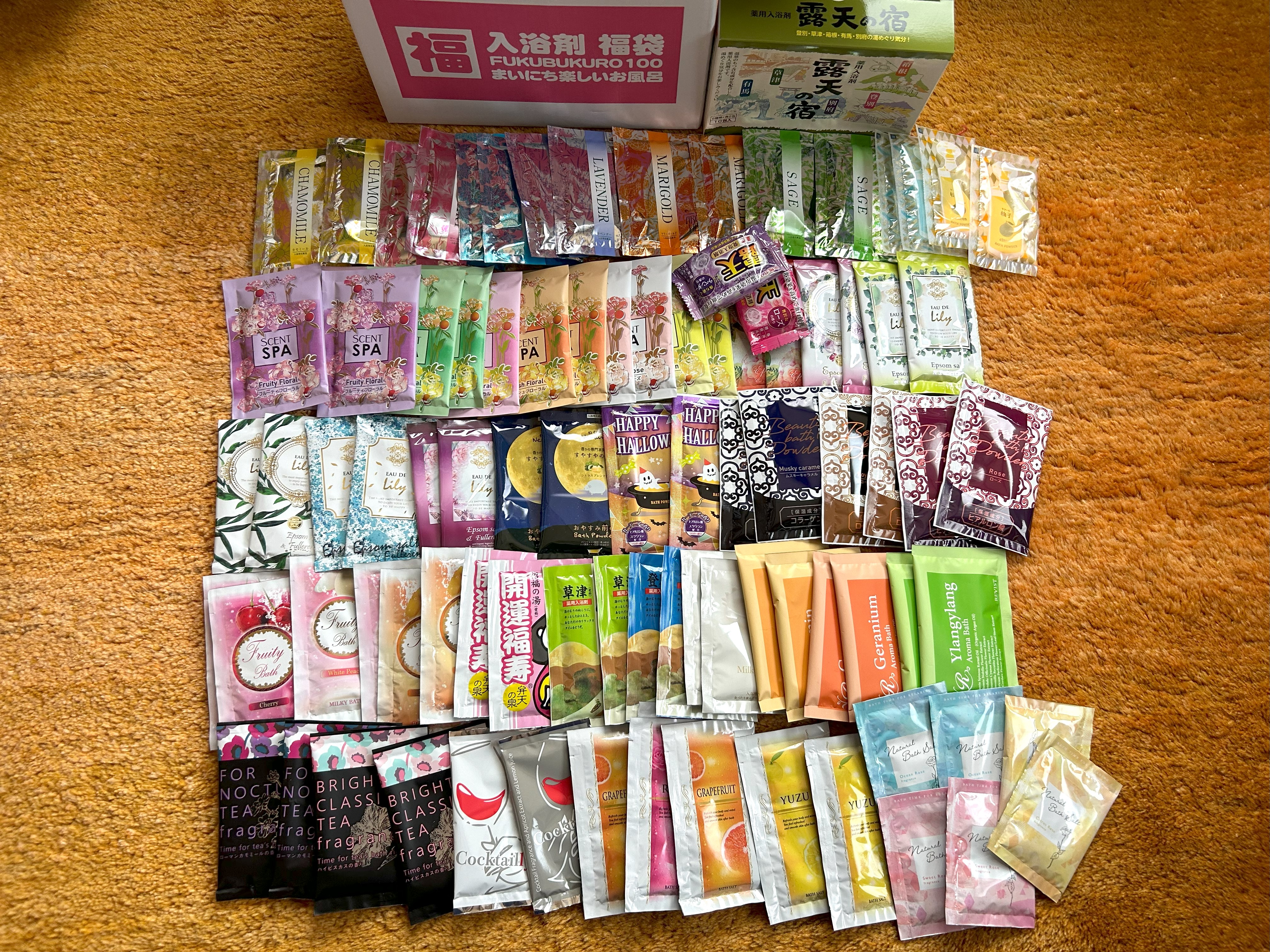Amazonの「入浴剤福袋」は100袋入りでやっぱり大正解！ また来年も買い