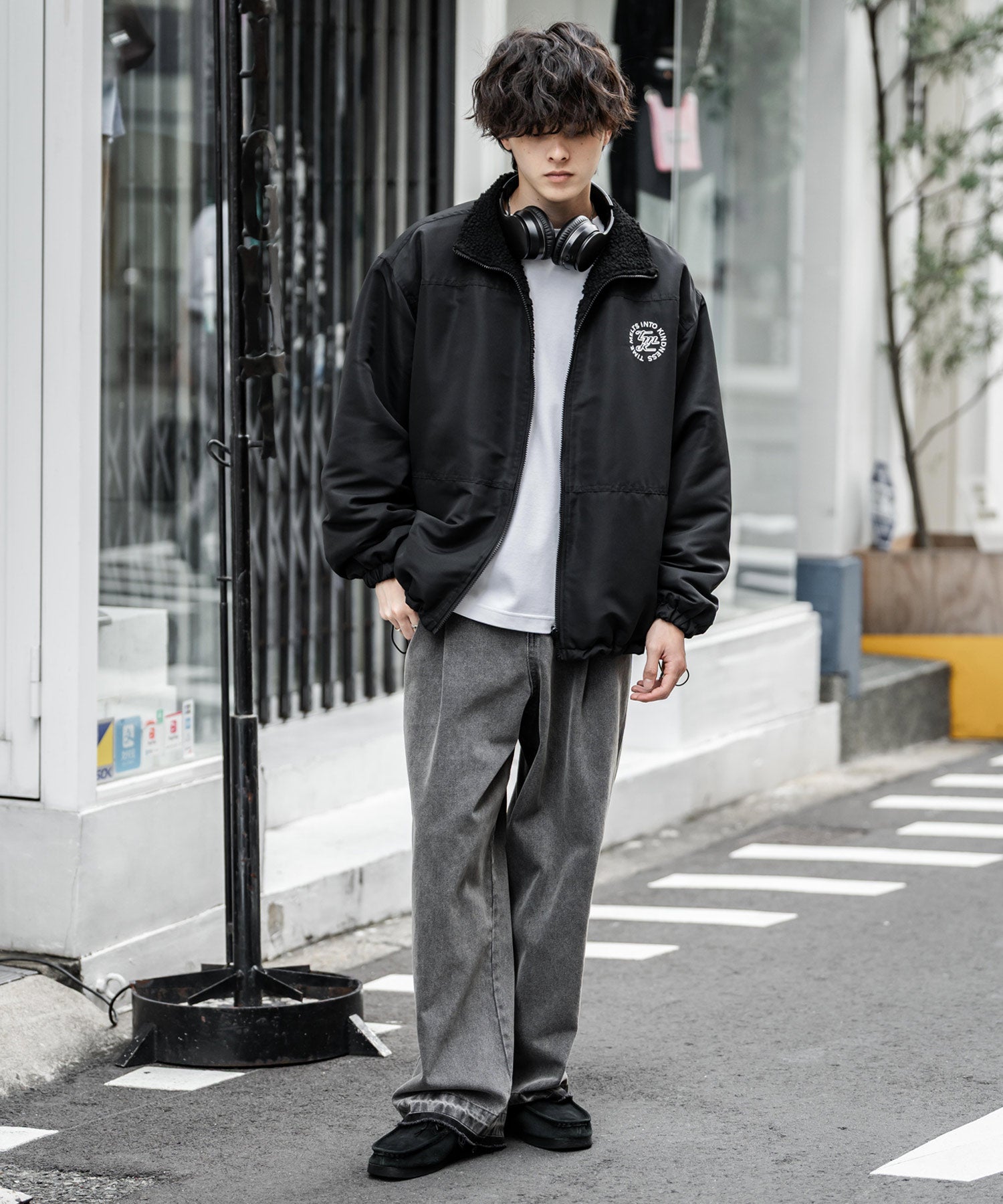 新色追加 2Wayリバーシブル 両A面オーバーサイズワンポイントサークル