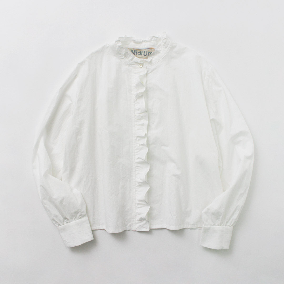 30％OFF】MIDIUMI（ミディウミ） フリルショートシャツ 2024年モデル